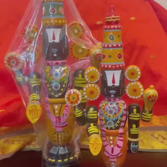 Kondapalli Wooden Tirupati Balaji Statue-ArtyCraftz.com