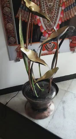 Iron Calla Lily Design Tabletop Water Fountain-ArtyCraftz.com
