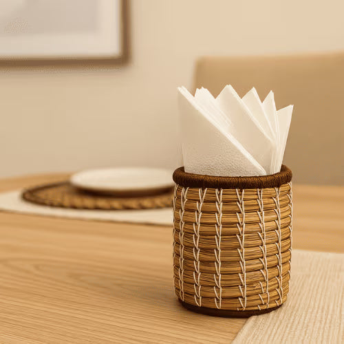 Handwoven Pine Needle Napkin Holder-ArtyCraftz.com