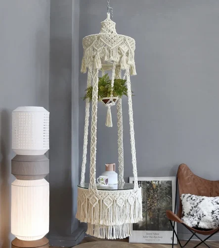 Macrame Long Hanging with Pot Hanging