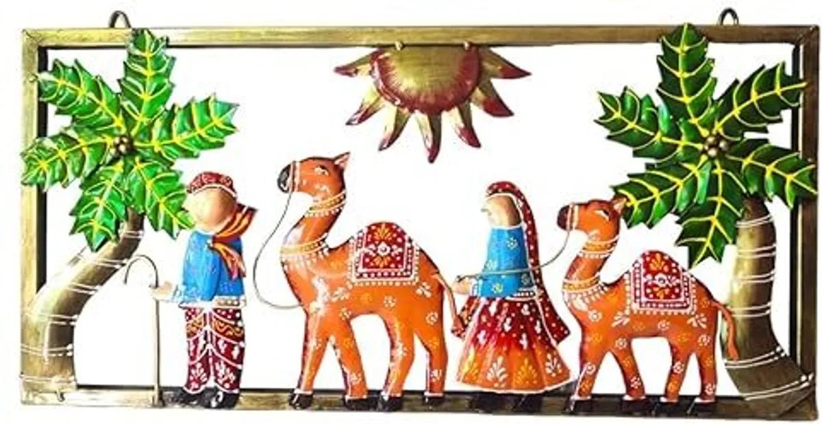 Rajasthani Traditional Camel Herders Wall Art - ArtyCraftz