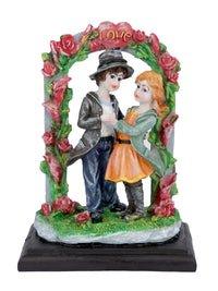 Resin Couple in Roses Arch Showpiece - ArtyCraftz