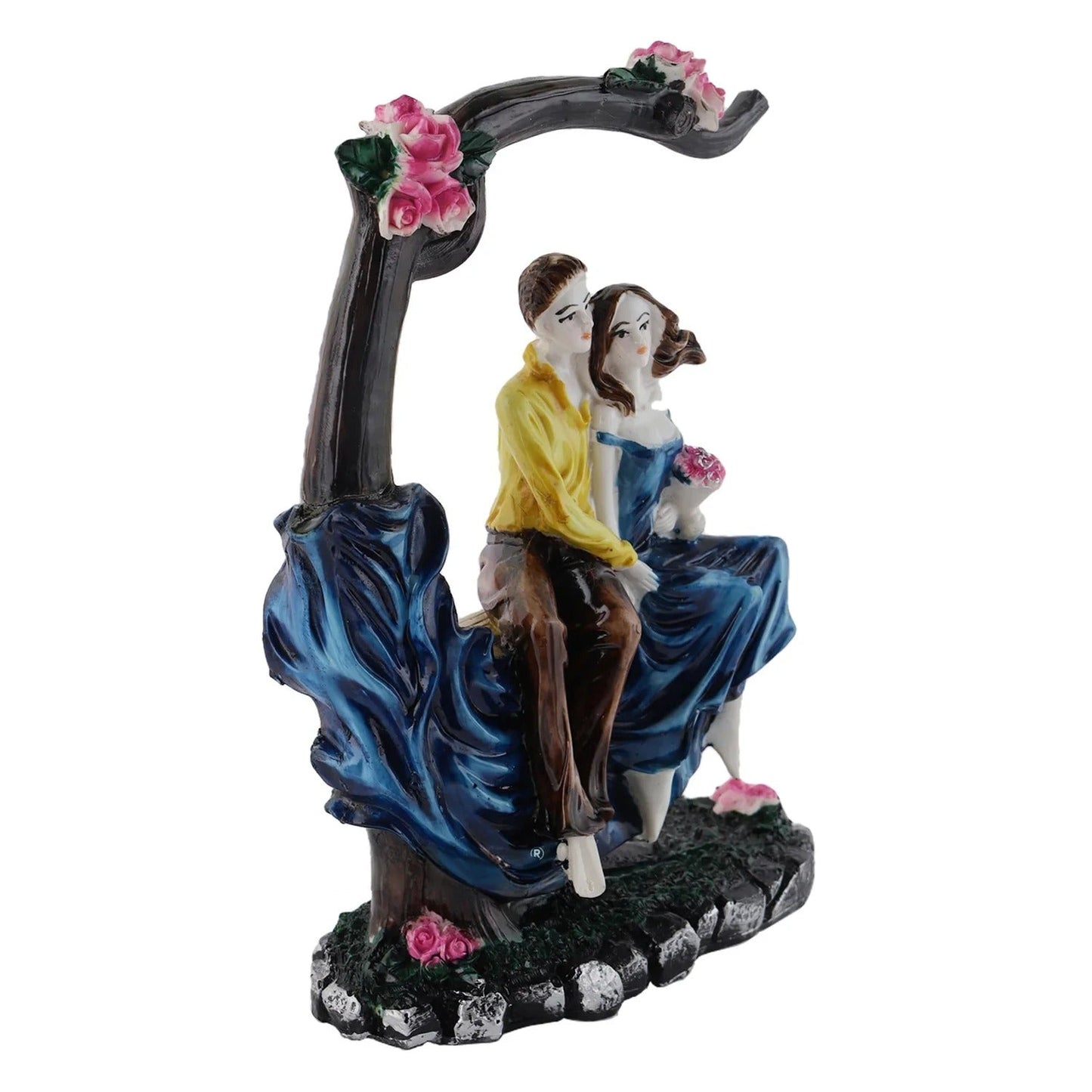 Resin Love Couple Sitting On Tree Showpiece - ArtyCraftz