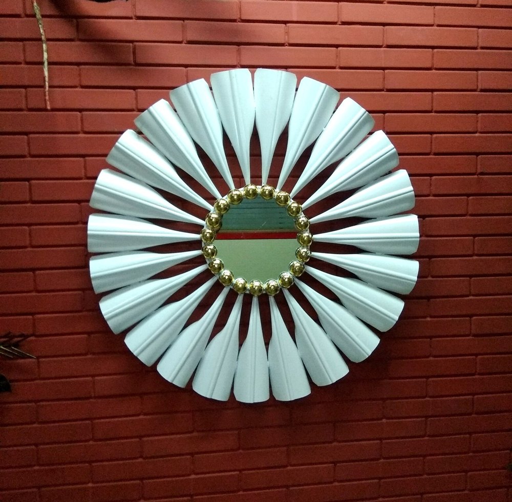 Luxury Iron Sunburst Wall Mirror - ArtyCraftz.com