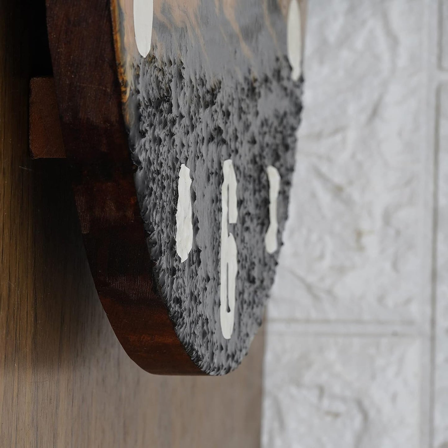 Round Resin Wall Clock for Home - 14*14 inches Large Clock - ArtyCraftz