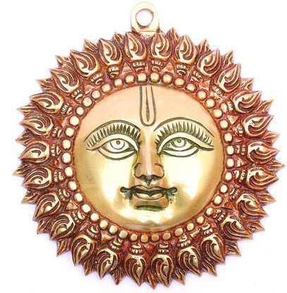 Brass Sun Face Wall Hanging-ArtyCraftz.com