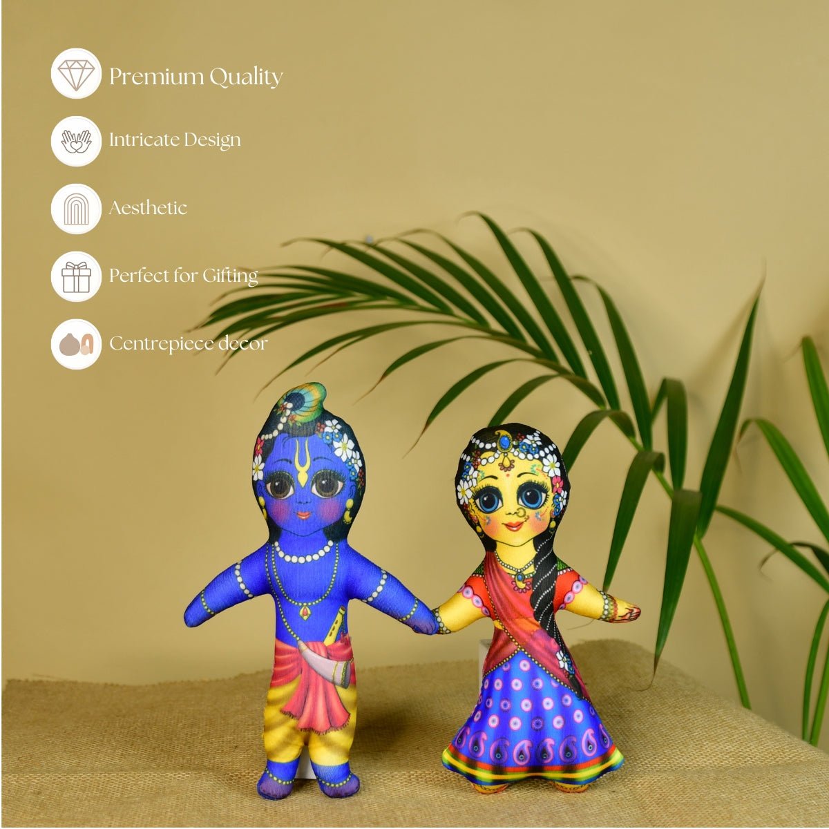Stitched Cotton Radha Krishna Dolls