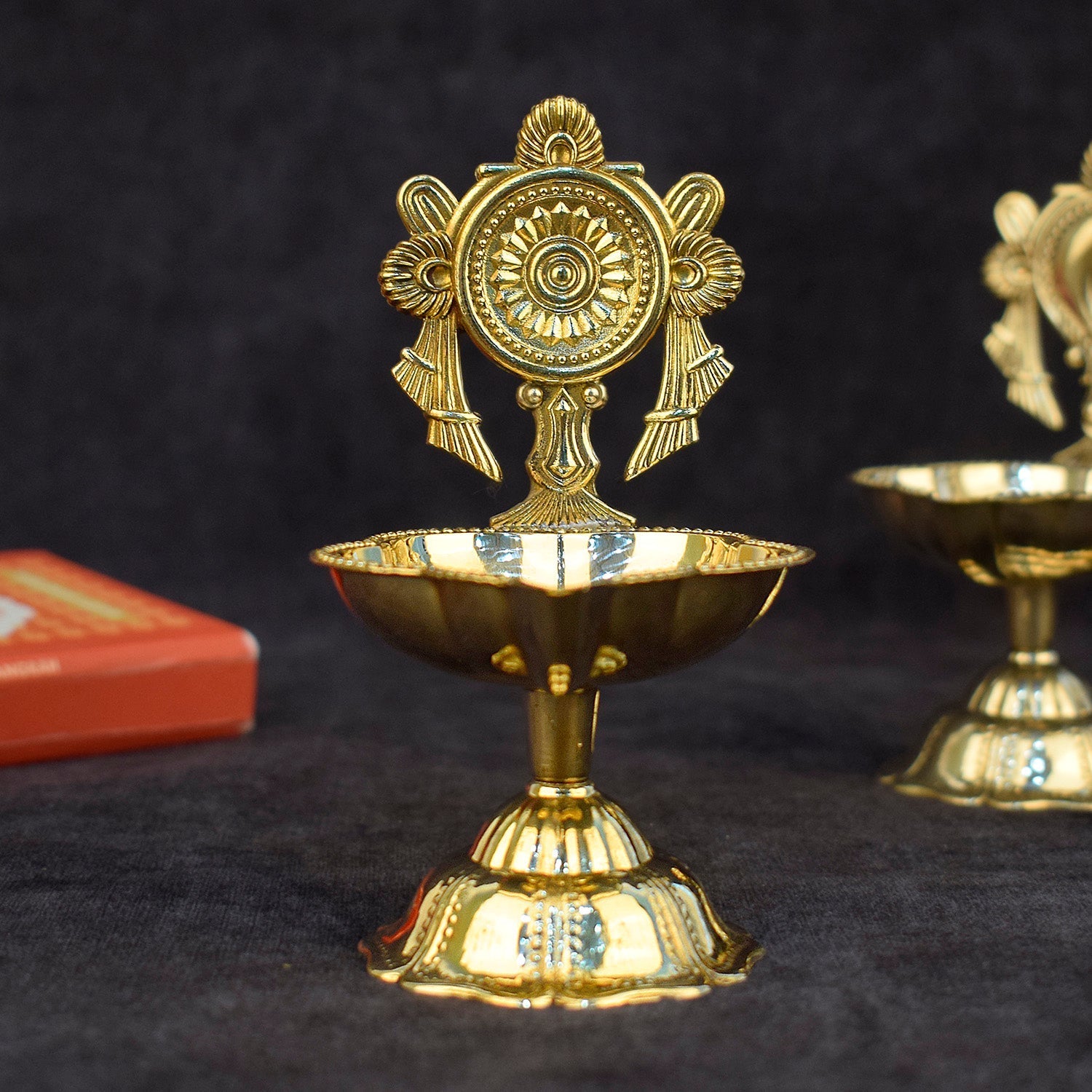 Traditional Brass Shankh Oil Lamp - ArtyCraftz