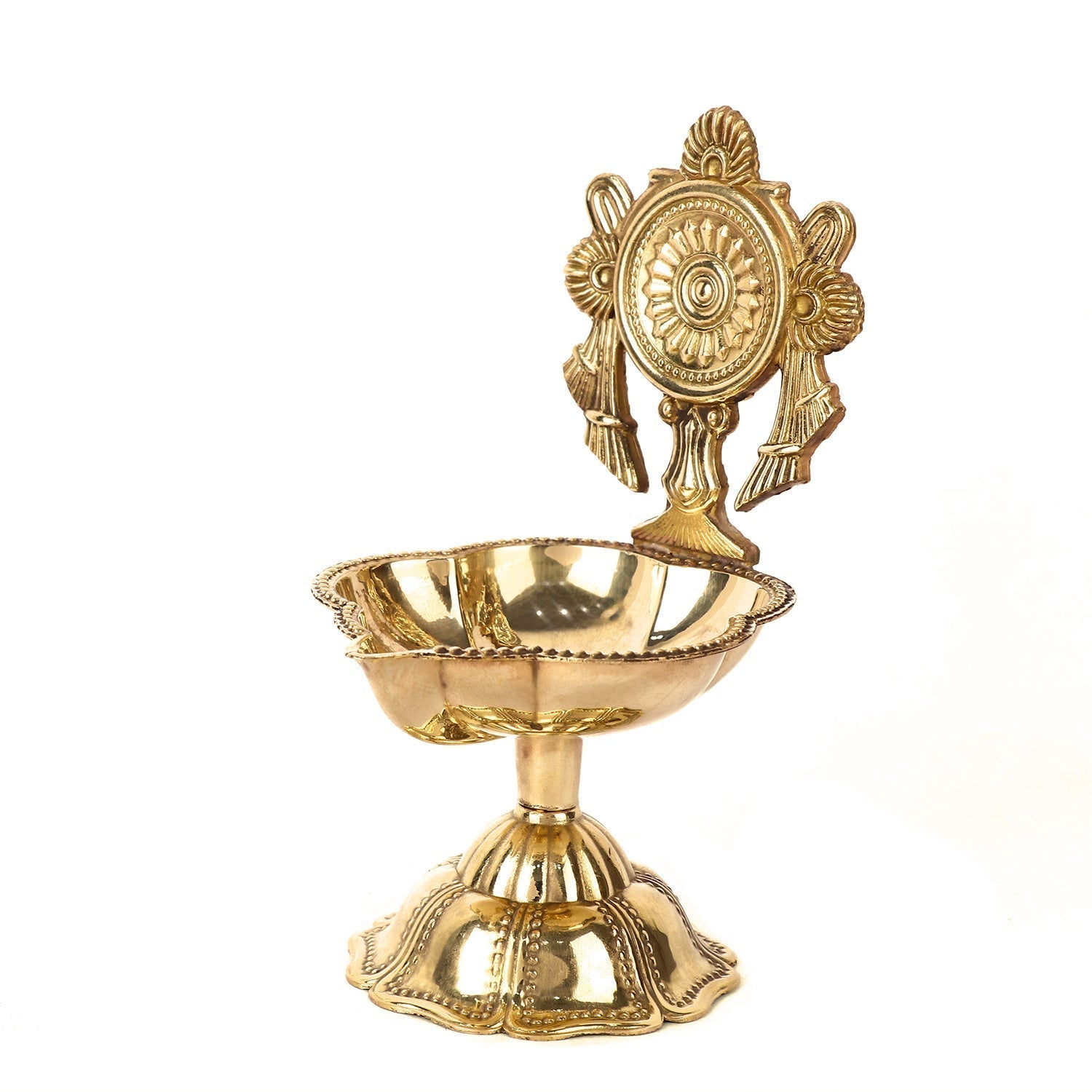 Traditional Brass Shankh Oil Lamp - ArtyCraftz