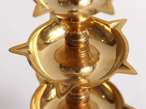 Traditional Kumbakonam Three Layer Oil Lamp - ArtyCraftz