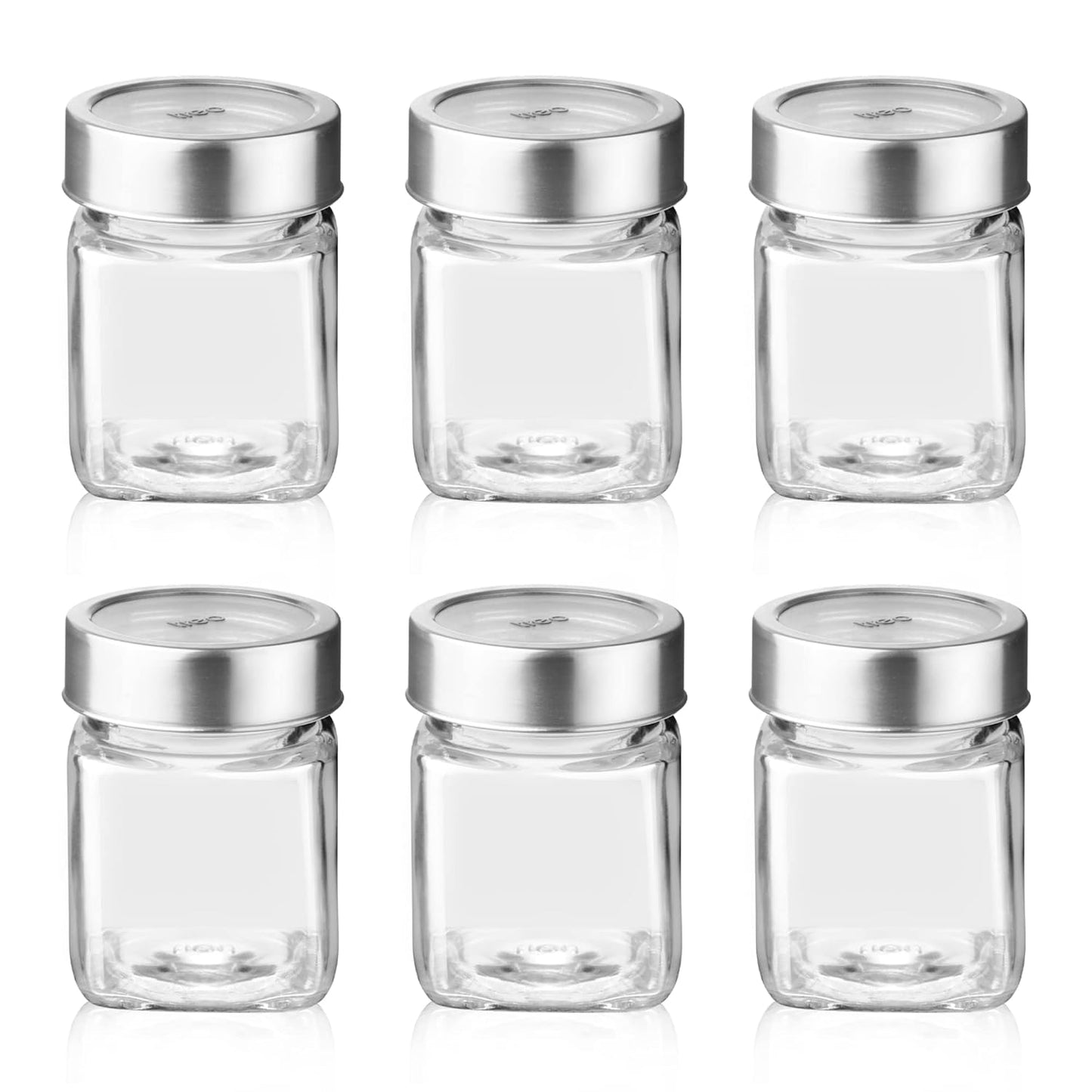 Treo By Milton Cube Storage Glass Jar, Set of 6, 180 ml Each, Transparent - ArtyCraftz