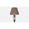 Batilde Pure Brass and Glass Floor Lamp With Brown Cotton Shade - ArtyCraftz.com
