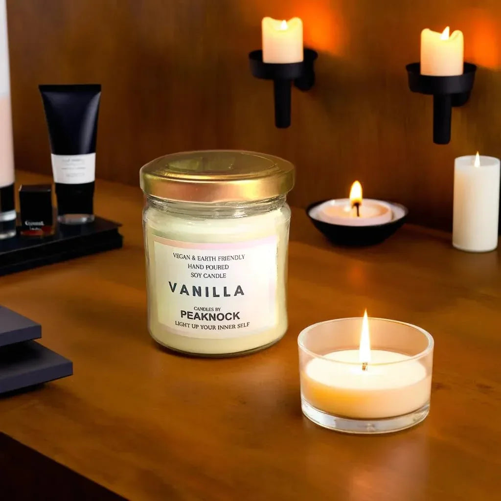 Vanilla Scented Jar Candle - ArtyCraftz