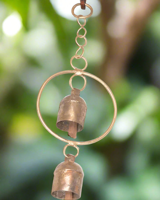 Vintage 2 Cow Bell Wind Chime - ArtyCraftz