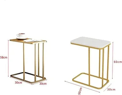 white-marble-c-shaped-sofa-table-for-living-room-office-60cm - ArtyCraftz.com