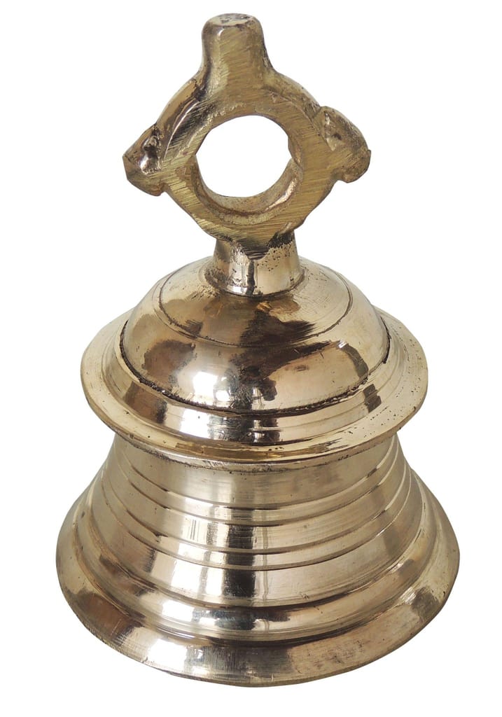 Traditional Brass Temple Bell for Pooja – Handcrafted Ghanti