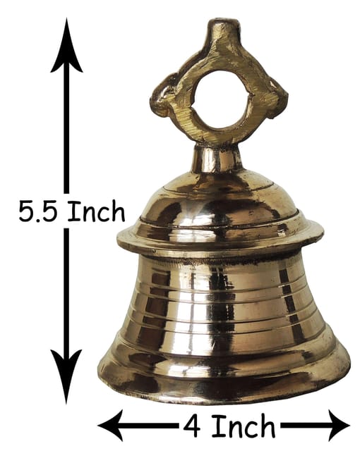 Traditional Brass Temple Bell for Pooja – Handcrafted Ghanti