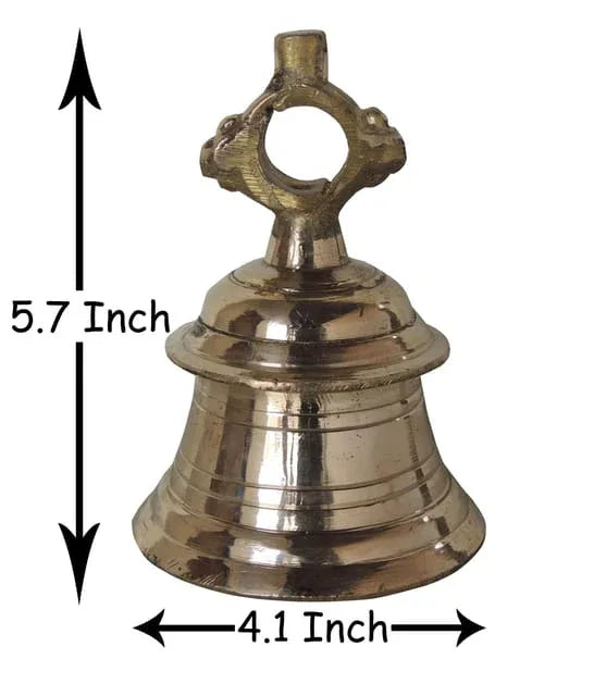 Traditional Brass Temple Bell for Pooja – Handcrafted Ghanti