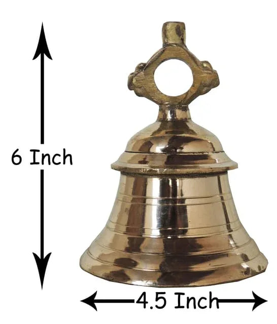 Traditional Brass Temple Bell for Pooja – Handcrafted Ghanti