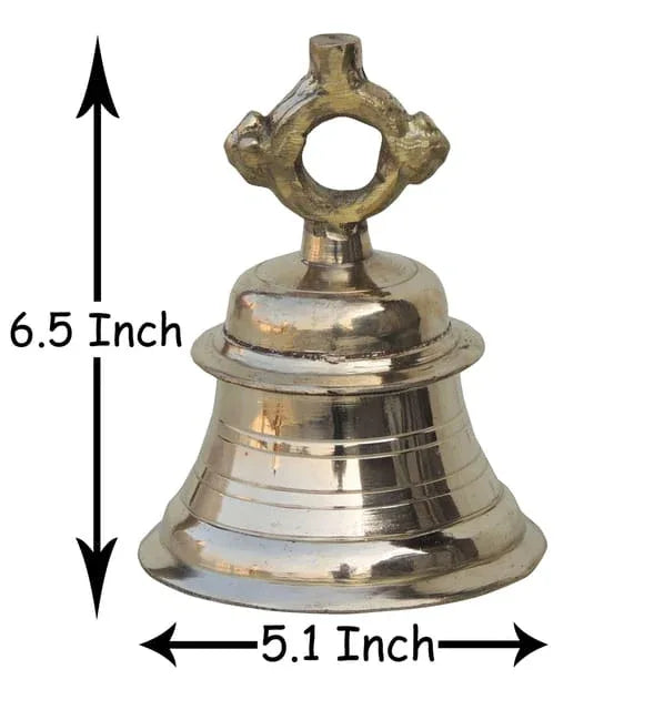 Traditional Brass Temple Bell for Pooja – Handcrafted Ghanti