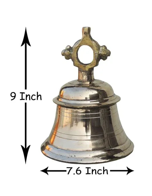 Traditional Brass Temple Bell for Pooja – Handcrafted Ghanti