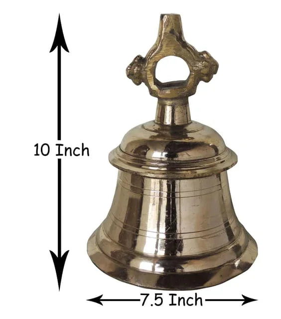 Traditional Brass Temple Bell for Pooja – Handcrafted Ghanti