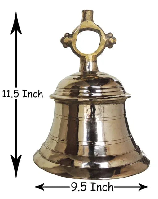 Traditional Brass Temple Bell for Pooja – Handcrafted Ghanti