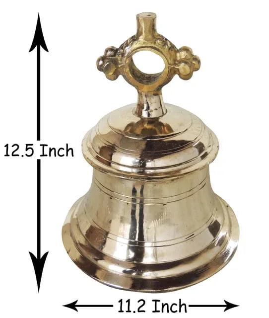 Traditional Brass Temple Bell for Pooja – Handcrafted Ghanti