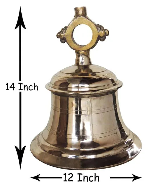 Traditional Brass Temple Bell for Pooja – Handcrafted Ghanti