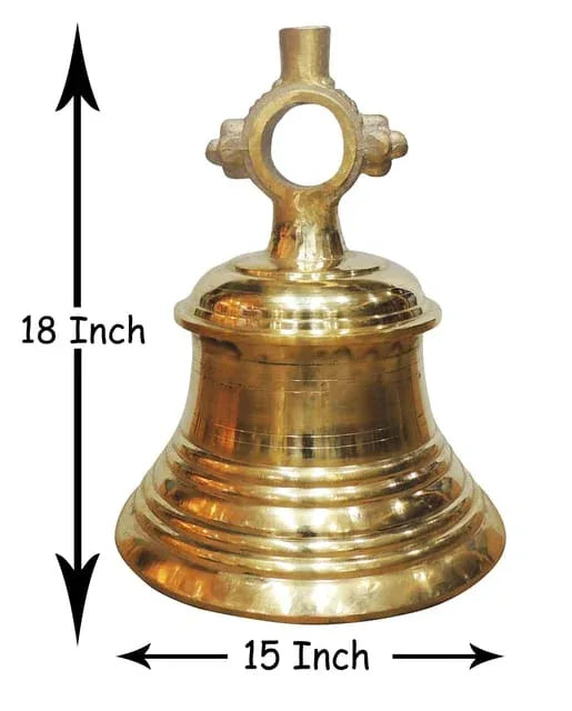 Traditional Brass Temple Bell for Pooja – Handcrafted Ghanti