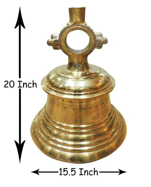 Traditional Brass Temple Bell for Pooja – Handcrafted Ghanti