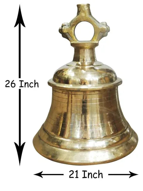 Traditional Brass Temple Bell for Pooja – Handcrafted Ghanti