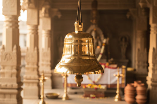 Solid Brass Hanging Pooja Bell-ArtyCraftz.com