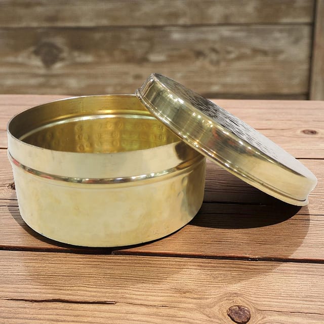 Brass Roti & Sweet Storage Box-ArtyCraftz.com