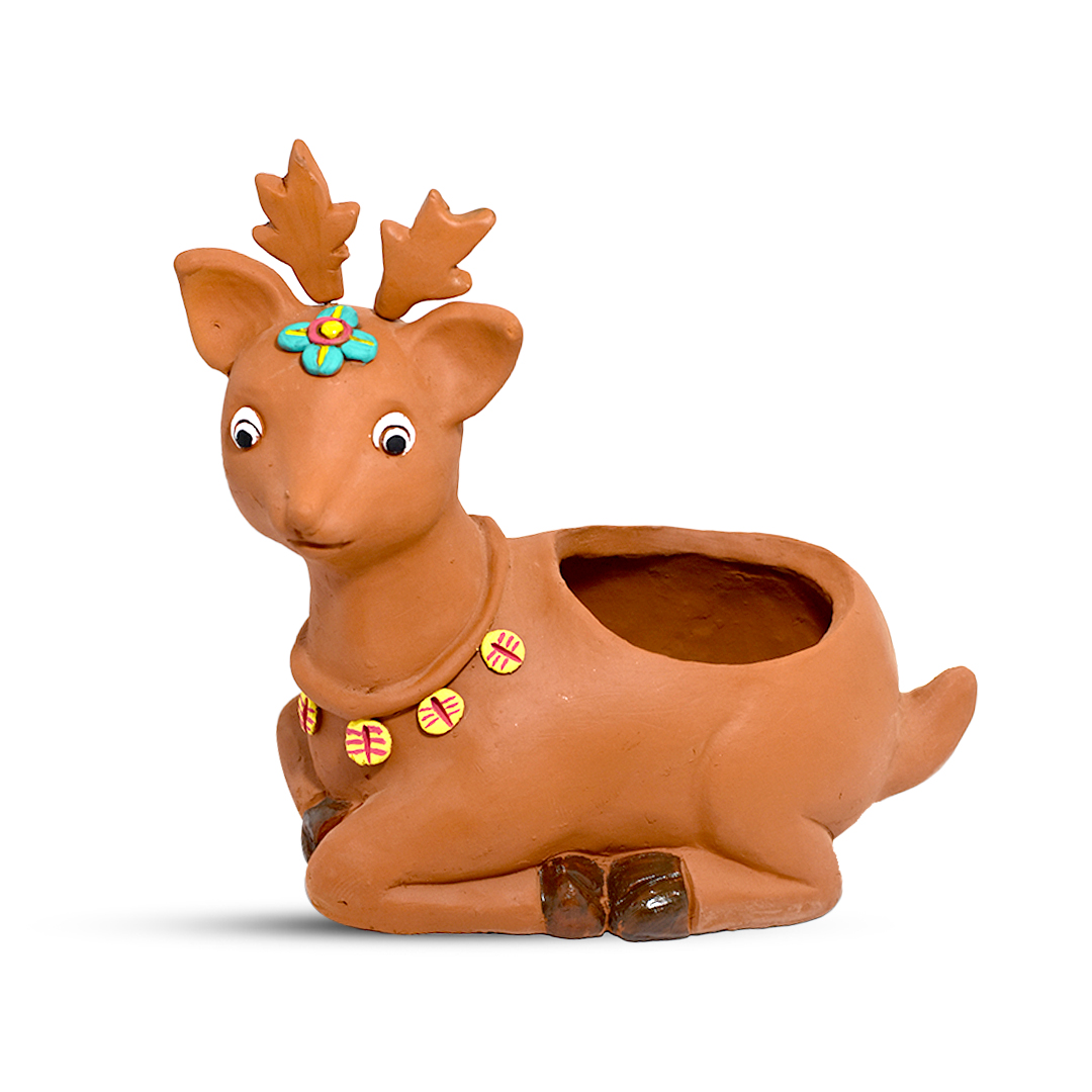 Handmade Reindeer Terracotta Planter for Home Decor and Gifting – Online  Store for Eco-friendly Lifestyle Items!