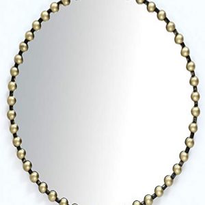 Gold Iron Leela Round Wall Mirror