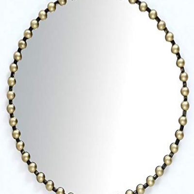Gold Iron Leela Round Wall Mirror