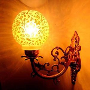 Handcrafted Hanging Wall Lamp/Home Light with Metal Fitting (Off-White)