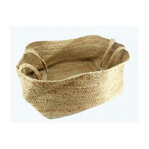 Handcrafted HandWoven Basket in Jute (14*10*8 Inches) with Handle