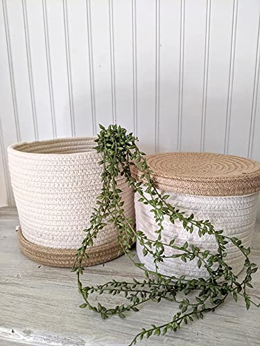 Handcrafted Natural Jute Plant Bag Basket