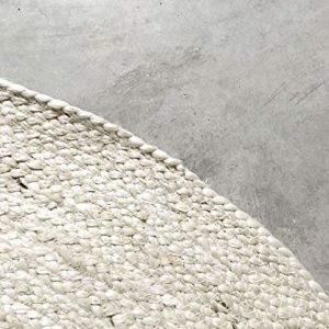 Handcrafted Round 90 cm Designer Circle Mat |Round Jute/Cotton Mat Rug/Jute/Cotton Mat Carpet for Livingroom, Bedroom, Dining Room(15)