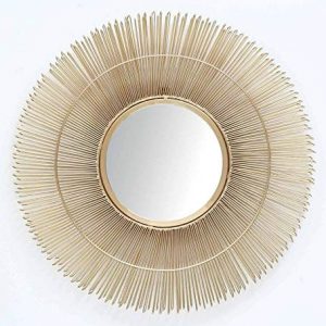 Gold Iron Jiya Round Wall Mirror