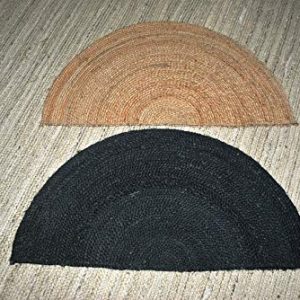 Handcrafted Round 90 cm Designer Circle Mat |Round Jute/Cotton Mat Rug/Jute/Cotton Mat Carpet for Livingroom(13)