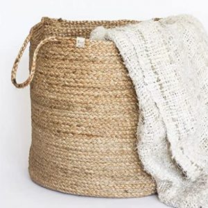 Handcrafted Round Woven Jute Basket Set of 2