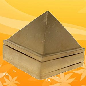 Shui Vastu Positive Energy Multilayered Brass Spiritual 1 Inch Pyramid for Prosperity, Wish & Harmony, Set of 3, 91 Pyramids