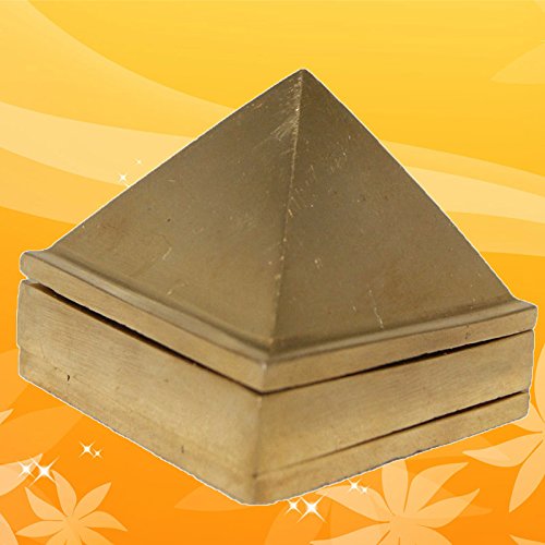 Shui Vastu Positive Energy Multilayered Brass Spiritual 1 Inch Pyramid for Prosperity, Wish & Harmony, Set of 3, 91 Pyramids