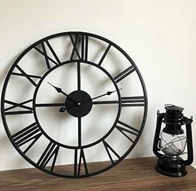 Metal Round Wall Clock 36 inches with Roman Numbers