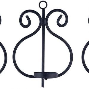 Iron Wall Sconce Tealight Hanging Candle Holder, Pack of 3