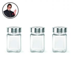 Cello Glass Storage Jar – 300 Ml, 3 Pieces, Transparent
