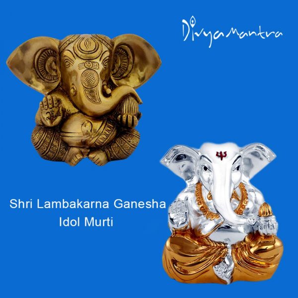 God Lambakarna Ganesha Idol Sculpture Statue for Home Decor and Gifting